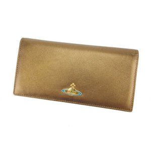 Vivienne Westwood Wallet Purse Long Wallet Orb Bronze Woman Authentic Used Y3837